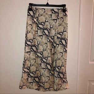 Princess Poly Snake Print Midi Skirt